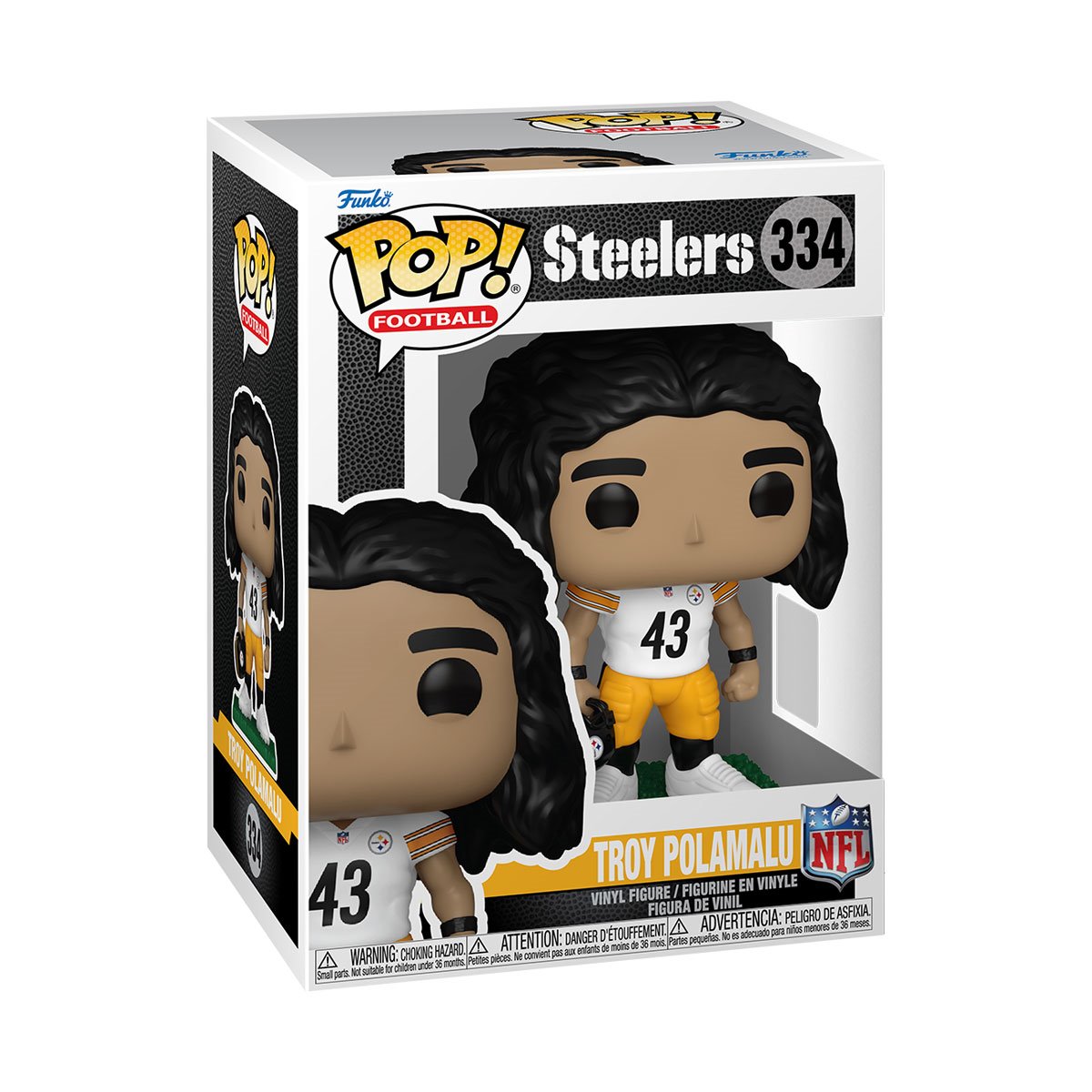 NFL Legends Troy Polamalu (Steelers) Funko Pop! Vinyl Figure #334 - Image 2