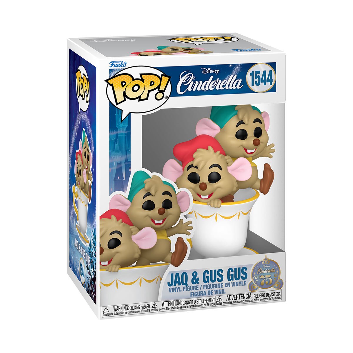 Cinderella 75th Anniversary Jaq & Gus Gus in Teacup Funko Pop! Vinyl Figure #1544 - Image 2