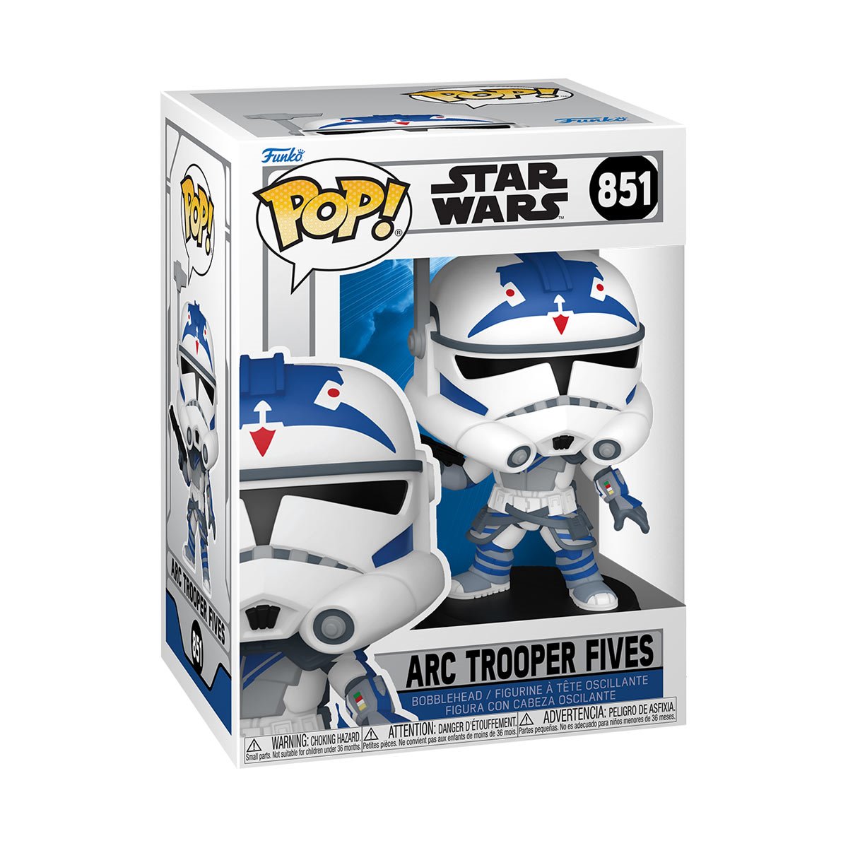 Star Wars The Clone Wars ARC Trooper Fives Funko Pop! Vinyl Figure #851 - Image 2