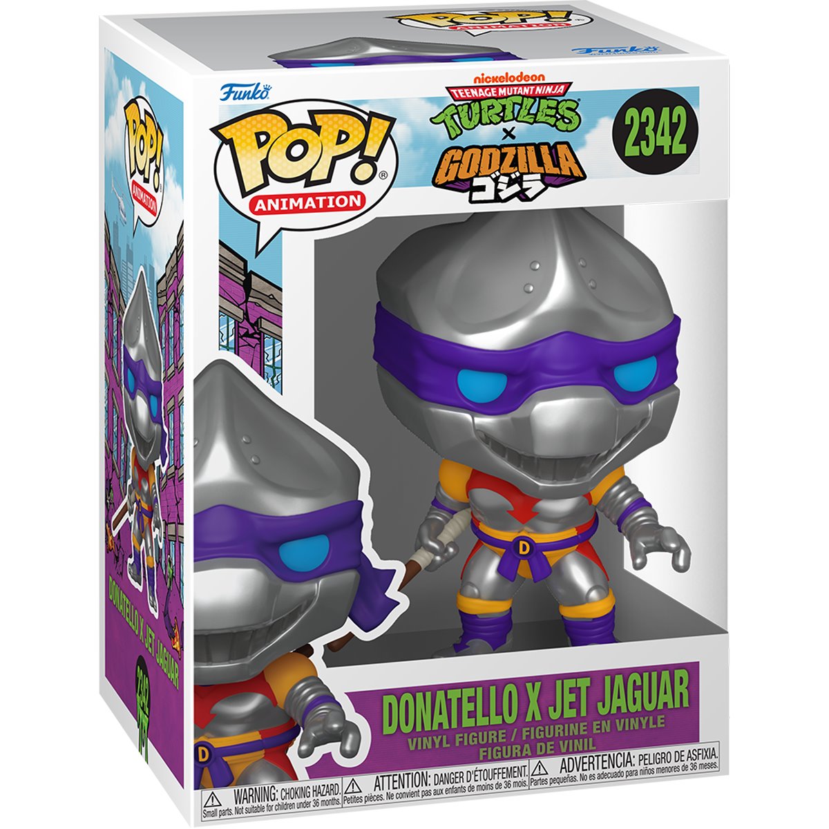 Teenage Mutant Ninja Turtles x Godzilla Donatello x Jet Jaguar Funko Pop! Vinyl Figure #2342 - Image 2
