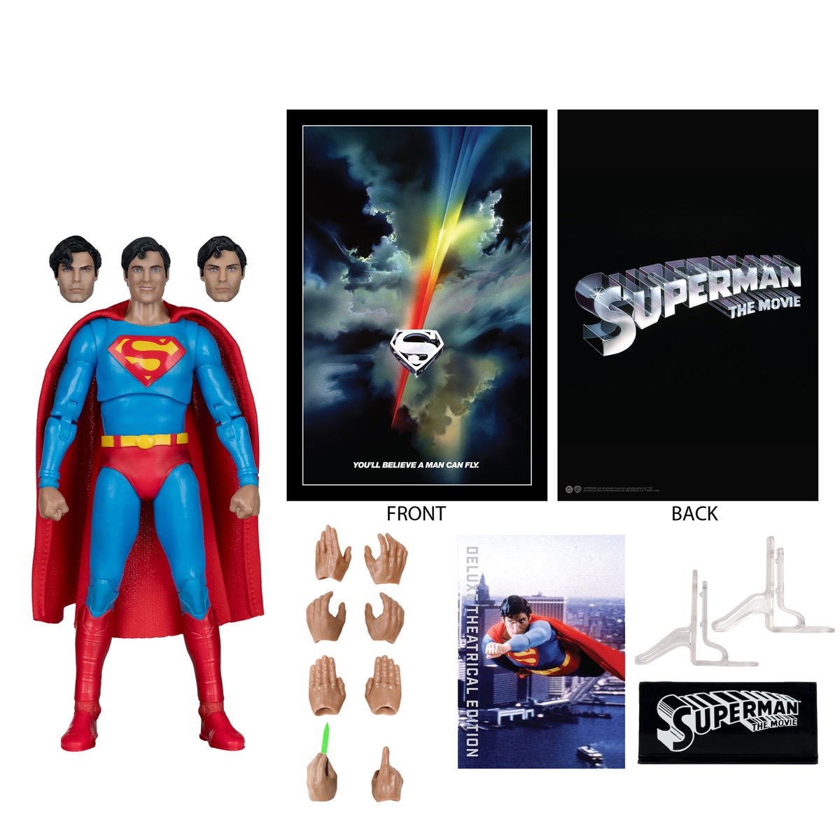 DC Multiverse Deluxe Theatrical Edition Wave 3 Superman: The Movie 1978 Superman 7-Inch Scale Action Figure - Image 7
