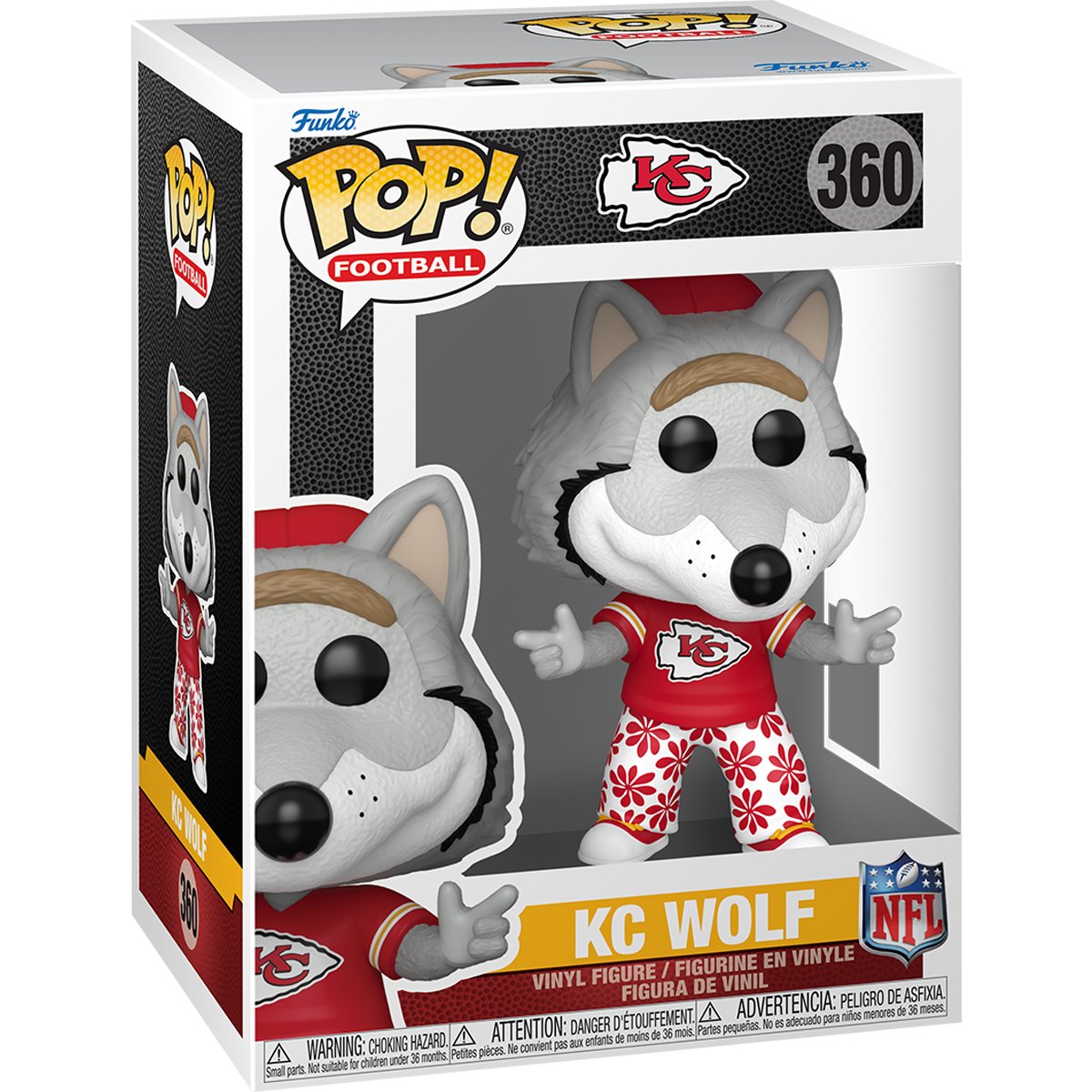 NFL Mascots Chiefs KC Wolf Funko Pop! Vinyl Figure #360 - Image 2