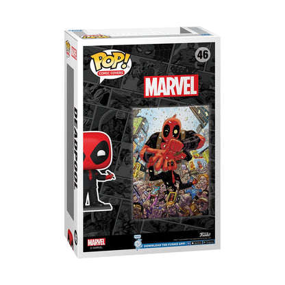 Deadpool (2015) #1 Deadpool in Black Suit Funko Pop! Comic Cover Figure #46 with Case - Image 4