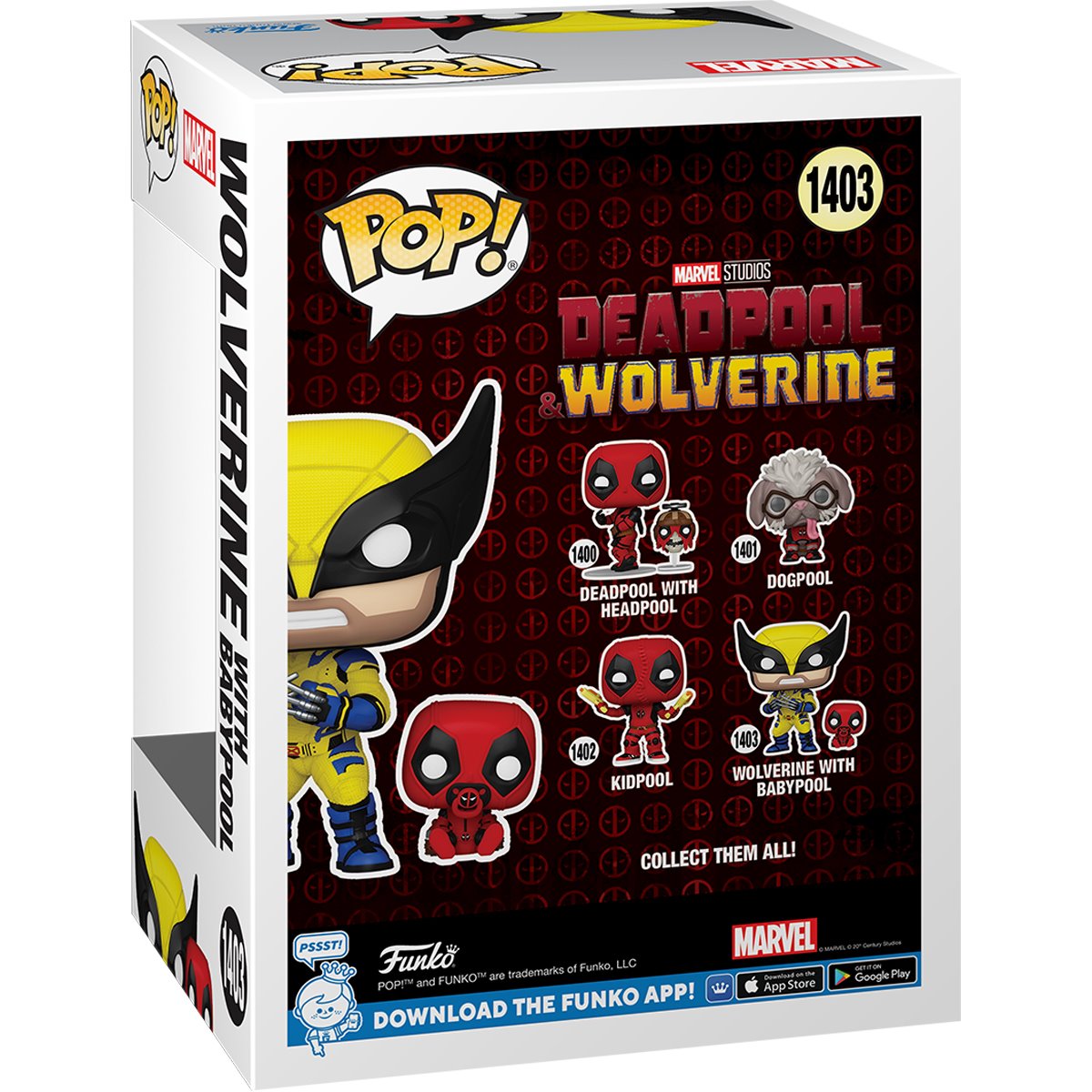 Deadpool & Wolverine with Babypool Funko Pop! Vinyl Figure #1403 and Buddy - Image 2
