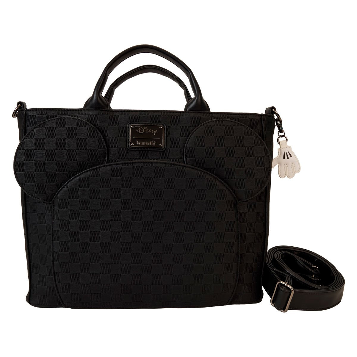 Disney Mickey Ear Checkerboard Convertible Tote Bag