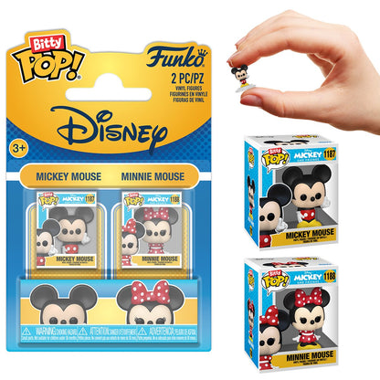 Disney Mickey Mouse and Minnie Mouse Funko Bitty Pop! Mini-Figure 2-Pack