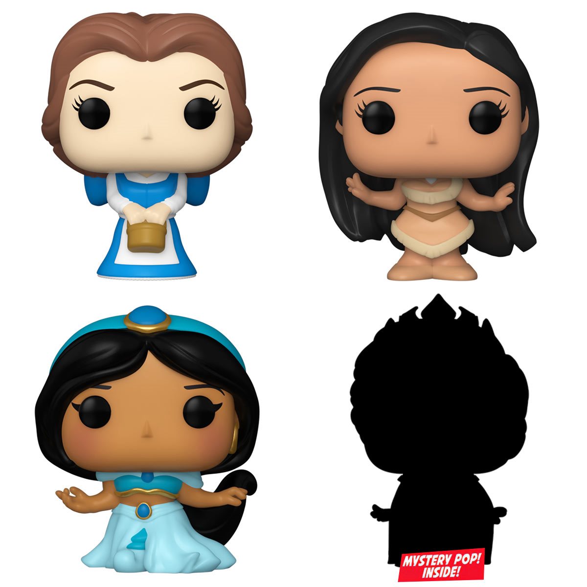Disney Princesses Belle Funko Bitty Pop! Mini-Figure 4-Pack - Image 2