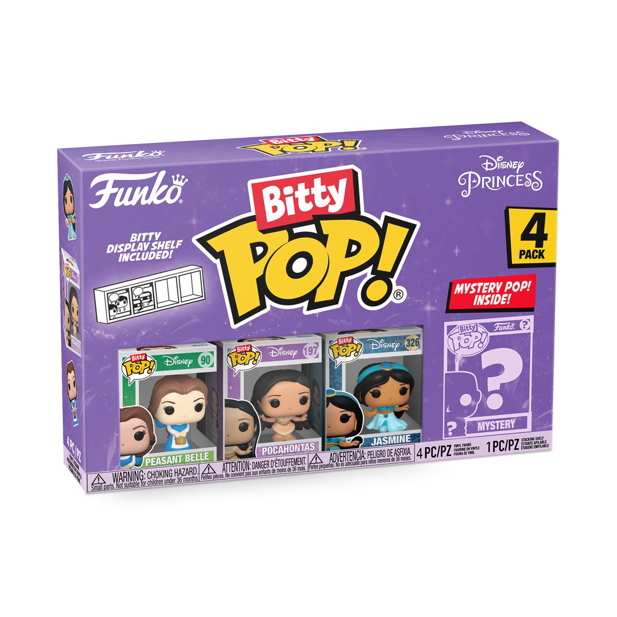 Disney Princesses Belle Funko Bitty Pop! Mini-Figure 4-Pack - Image 3