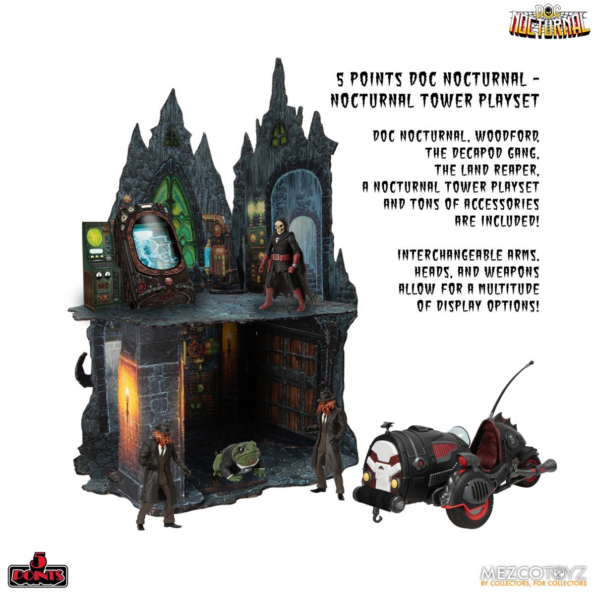 Doc Nocturnal Nocturnal Tower 5 Points Playset - Image 3