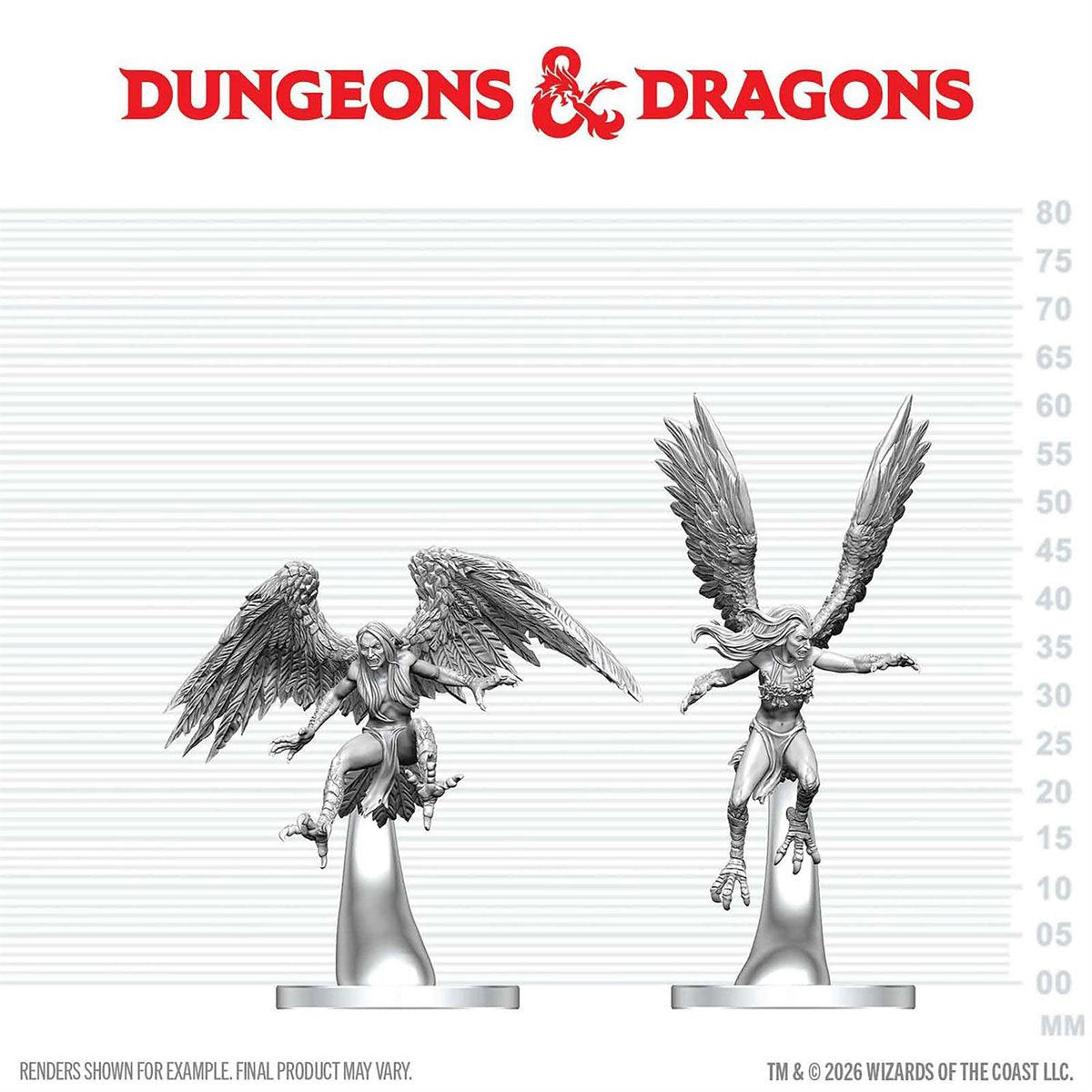 Dungeons & Dragons Nolzur's Marvelous Miniatures: Harpies Mini-Figure 2-Pack - Image 2