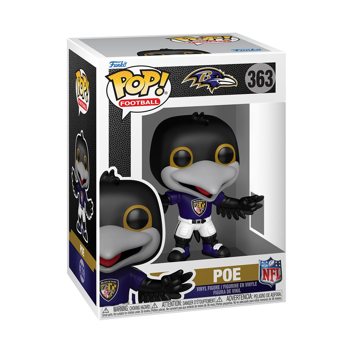 NFL Mascots Ravens Poe Funko Pop! Vinyl Figure #363 - Image 3