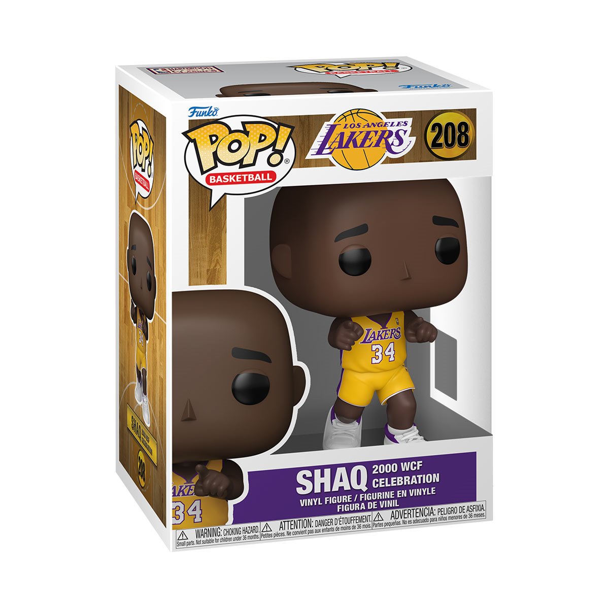 NBA Legends Lakers Shaq 2000 WCF Celebration Funko Pop! Vinyl Figure #208 - Image 2