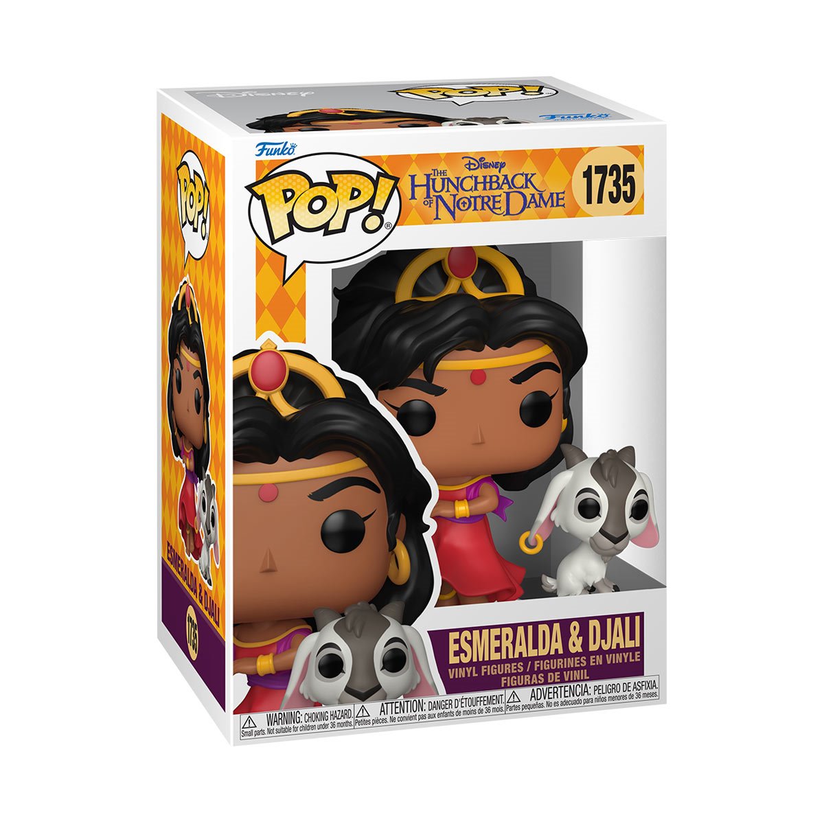 The Hunchback of Notre Dame Esmeralda and Djali Funko Pop! Vinyl Figure and Buddy #1735 - Image 2