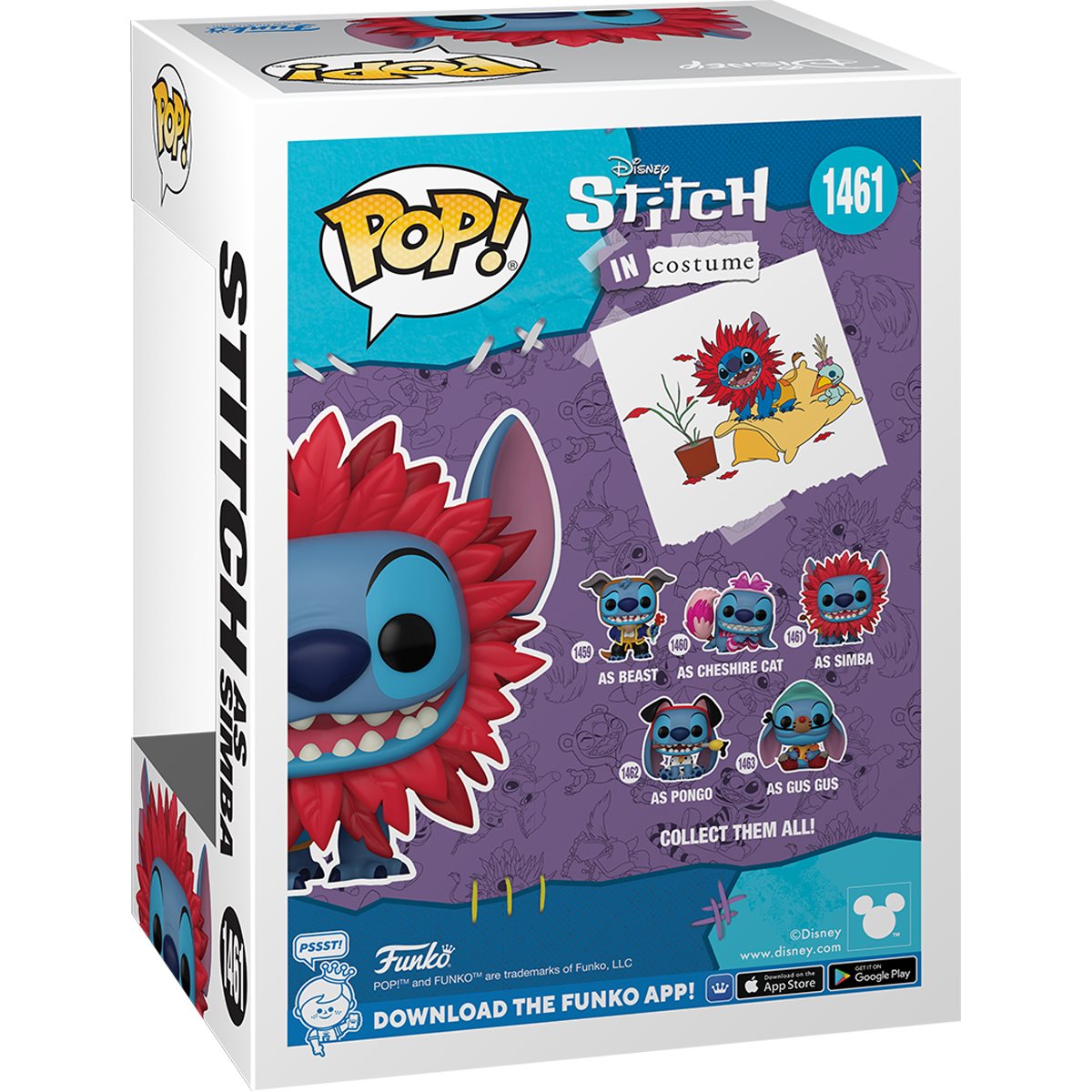 Lilo & Stitch Costume Stitch as Simba Funko Pop! Vinyl Figure #1461 - Image 3