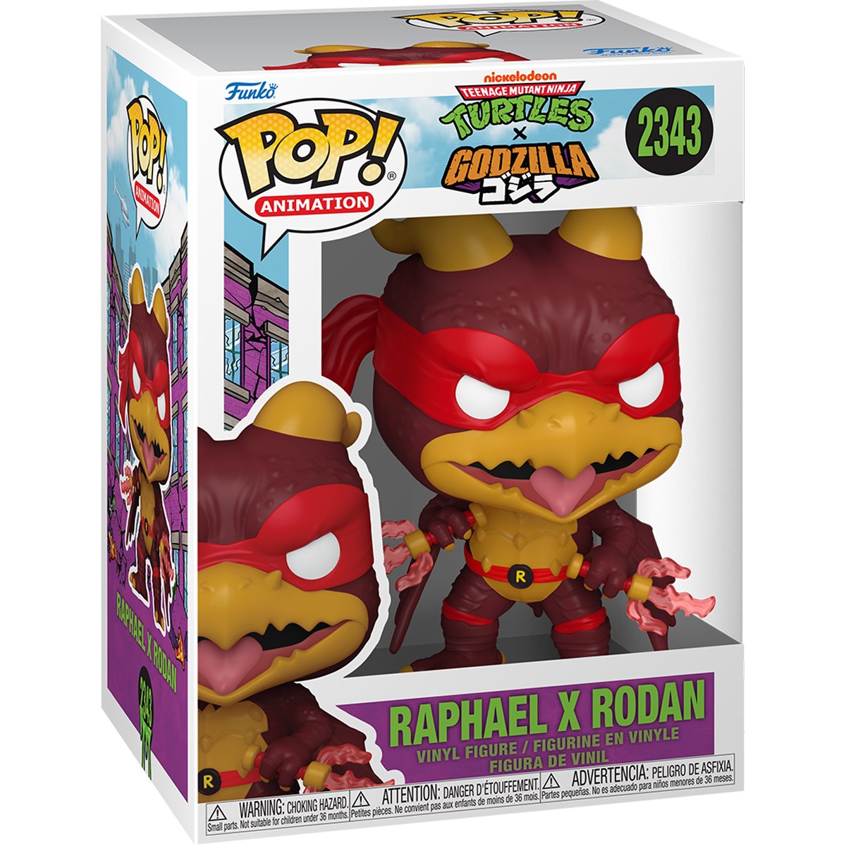 Teenage Mutant Ninja Turtles x Godzilla Raphael x Rodan Funko Pop! Vinyl Figure #2343 - Image 2
