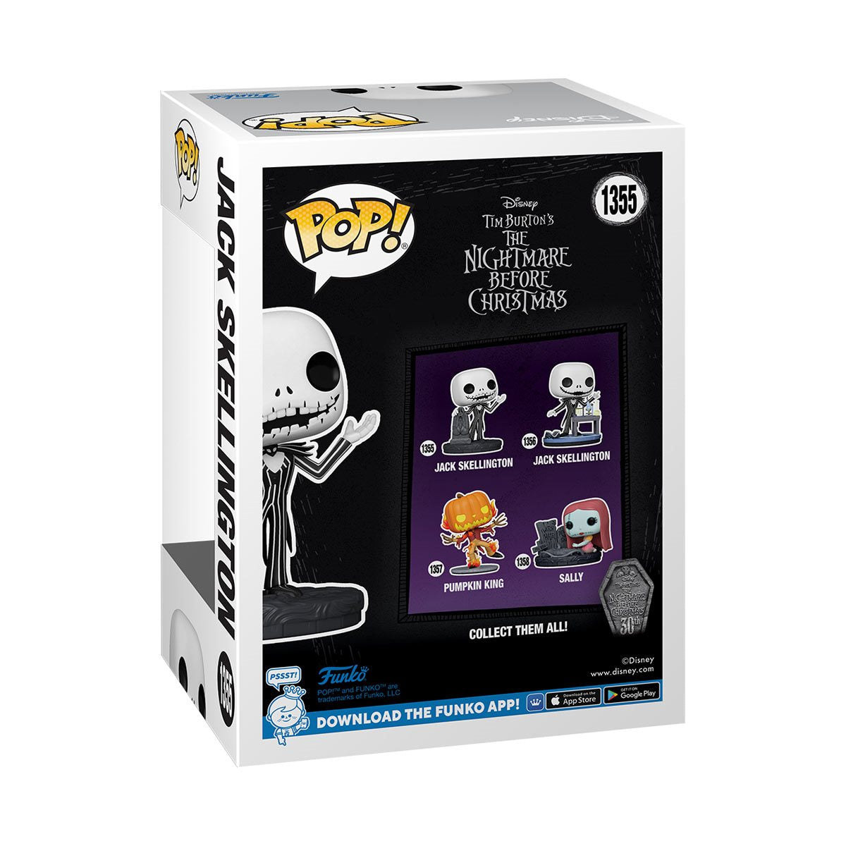 The Nightmare Before Christmas 30th Anniversary Jack Skellington with Gravestone Funko Pop! Vinyl Figure #1355 - Image 3