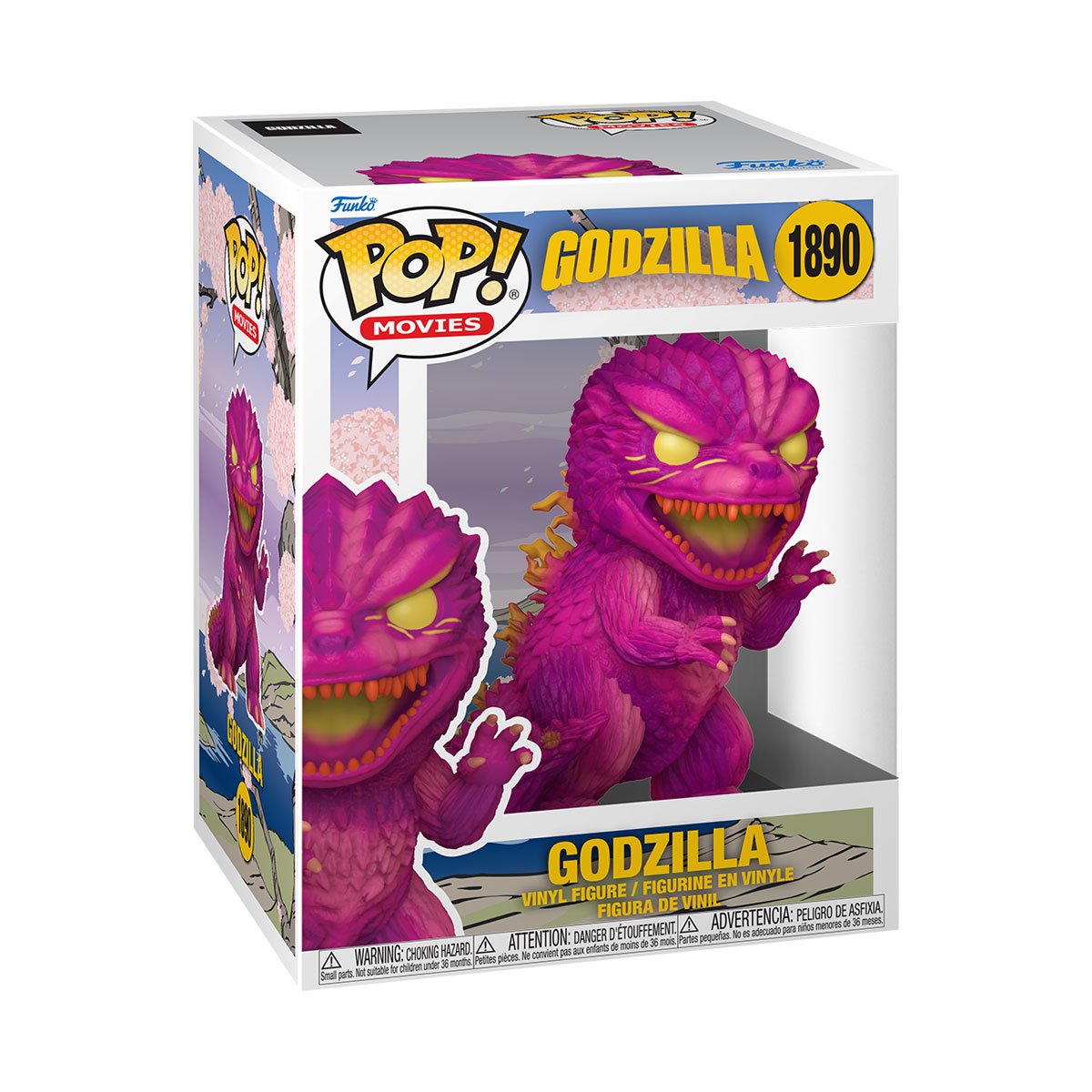 Godzilla Retro Futurism Godzilla Pink Premium Funko Pop! Vinyl Figure #1890 - Image 2