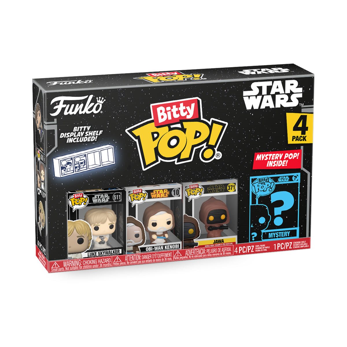Star Wars Luke Skywalker Bitty Funko Pop! Mini-Figure 4-Pack - Image 2