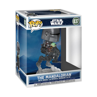 Star Wars: The Mandalorian and Grogu Mandalorian with Grogu in Imperial Remnant AT-RT Deluxe Pop! Ride #837 - Image 2