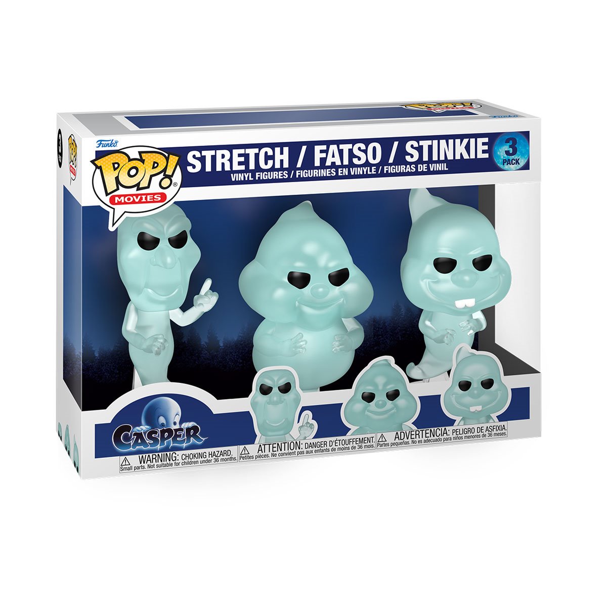Casper 30th Anniversary Stretch Fatso Stinkie Funko Pop! Vinyl Figure 3-Pack - Image 3