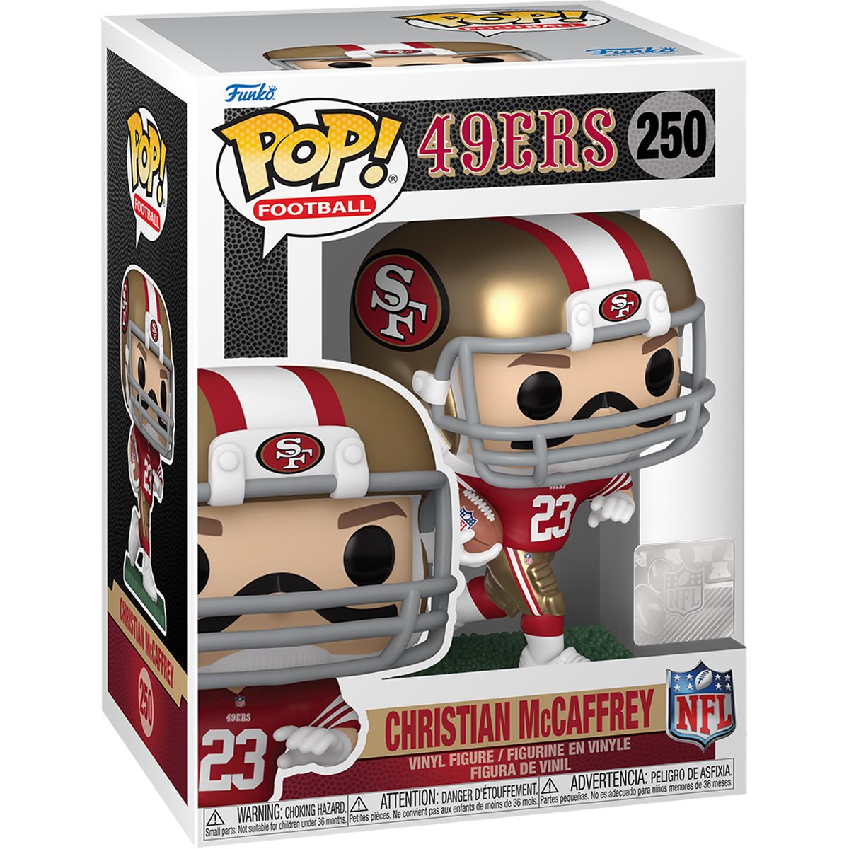 NFL San Francisco 49ers Christian McCaffrey Funko Pop! Vinyl Figure #250 - Image 2