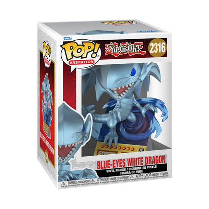 Yu-Gi-Oh Blue-Eyes White Dragon Card Premium Funko Pop! Vinyl Figure #2316 - Image 2