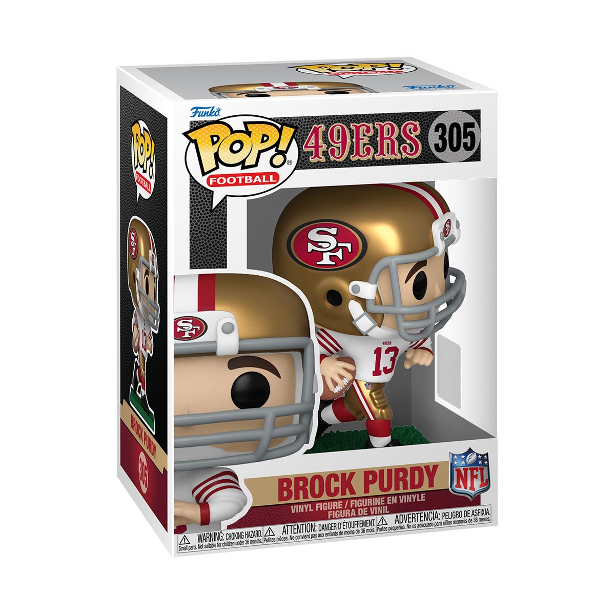 NFL 49ers Brock Purdy Funko Pop! Vinyl Figure #305 - Image 2