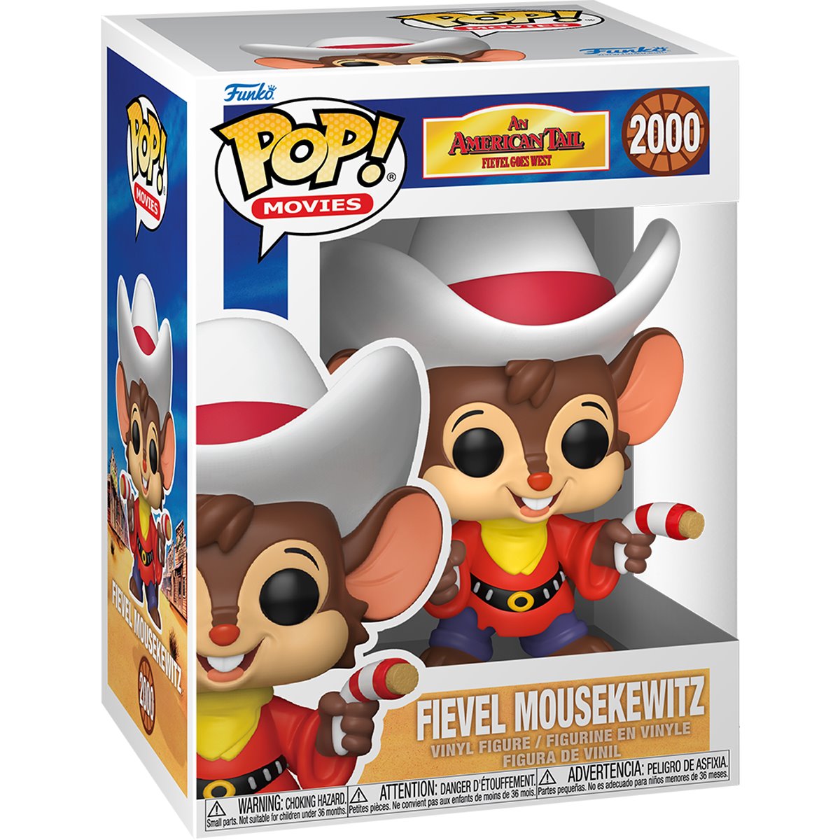 American Tail: Fivel Goes West Fievel Mousekewitz Funko Pop! Vinyl Figure #2000 - Image 2