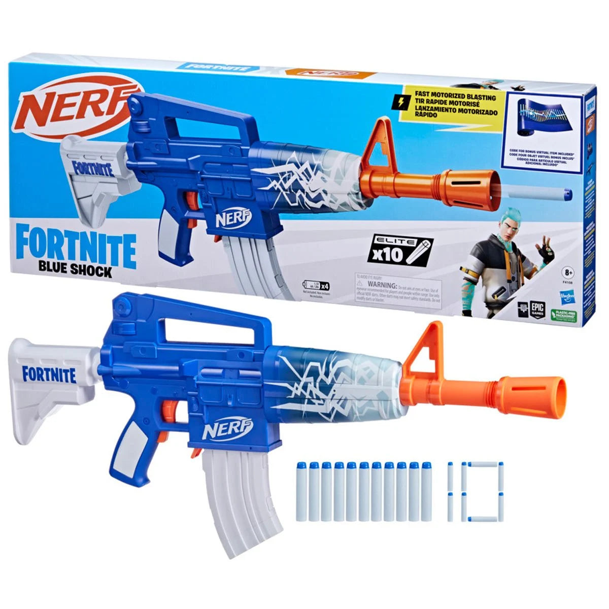 Fortnite Nerf Blue Shock Blaster - Image 2