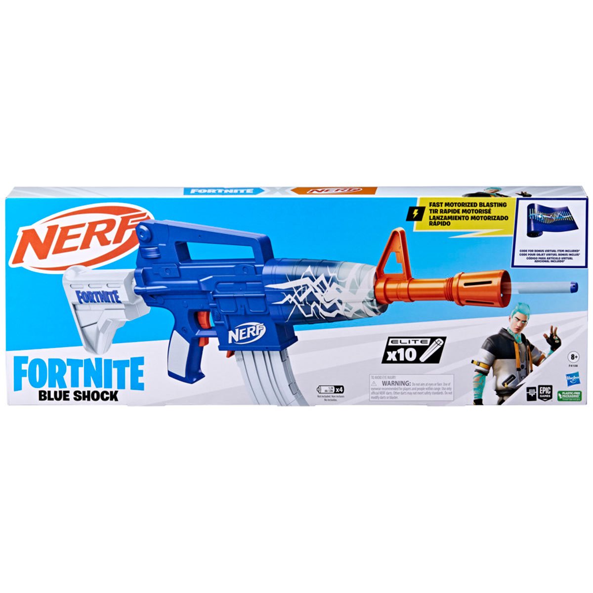 Fortnite Nerf Blue Shock Motorized Blaster – Urbay Toys & Collectibles