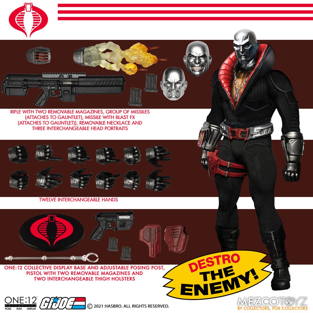 G.I. Joe Destro One:12 Collective Action Figure - Image 2