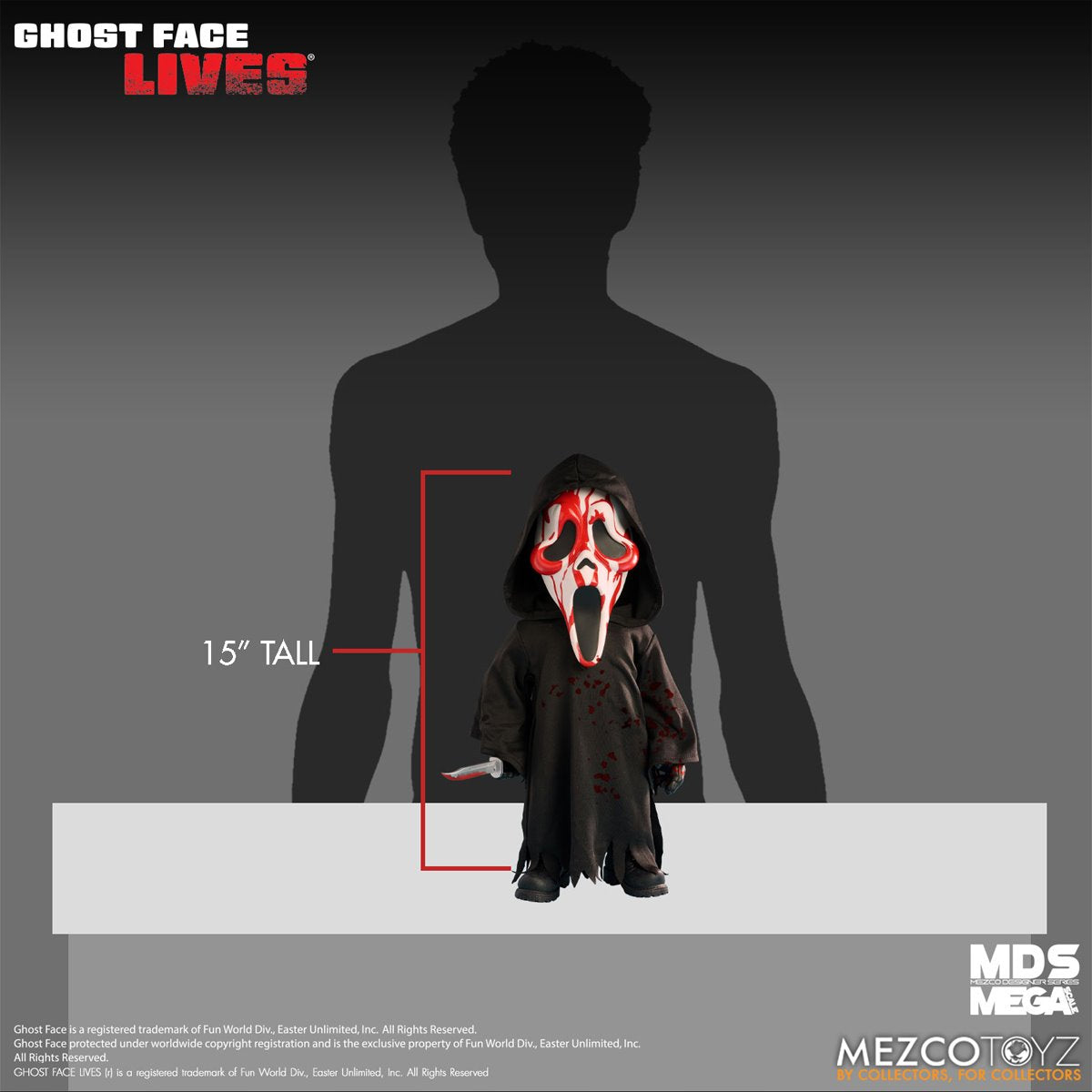 Ghost Face Bloody Version MDS Mega Scale 15-Inch Doll - Image 3