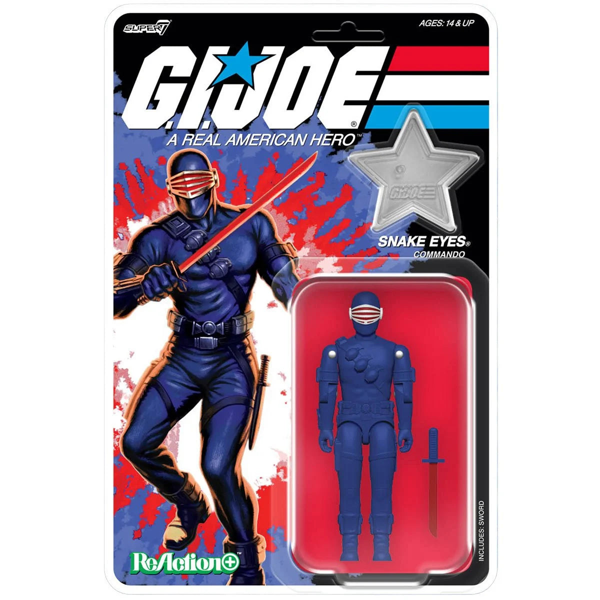 G.I. Joe Snake Eyes (America's 250th Anniversary) 3 3/4-Inch ReAction+ Figure