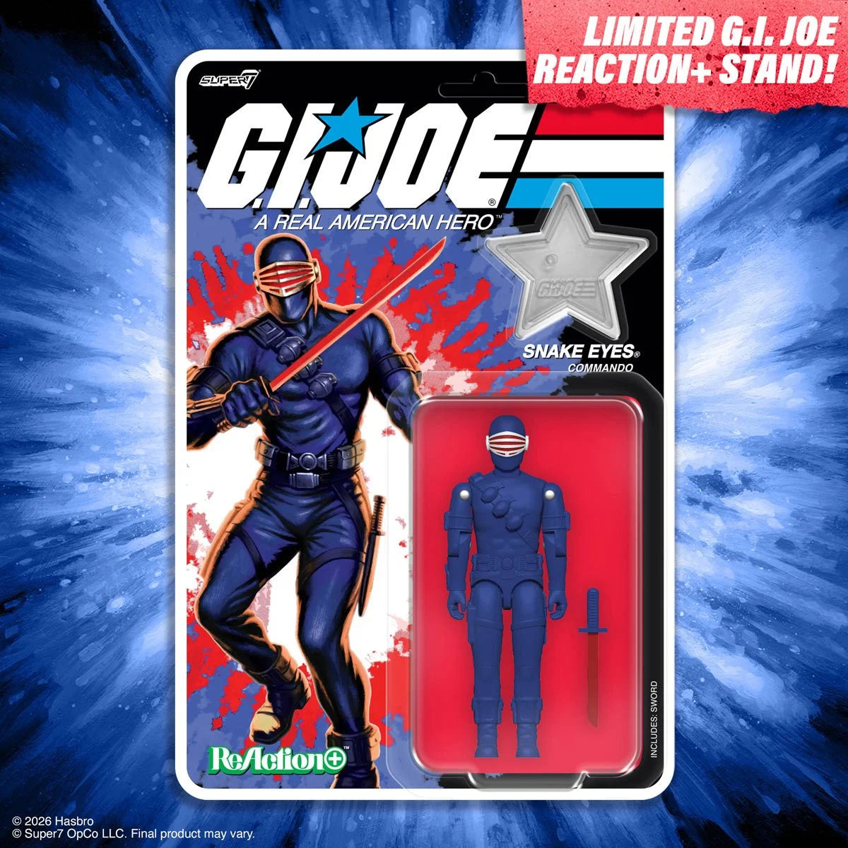 G.I. Joe Snake Eyes (America's 250th Anniversary) 3 3/4-Inch ReAction+ Figure