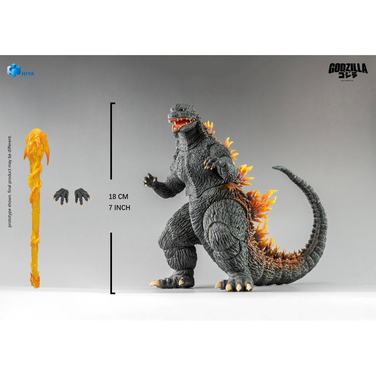 Godzilla 2000: Millennium 1999 Godzilla Heat Ray Exquisite Basic Series Action Figure - Image 5