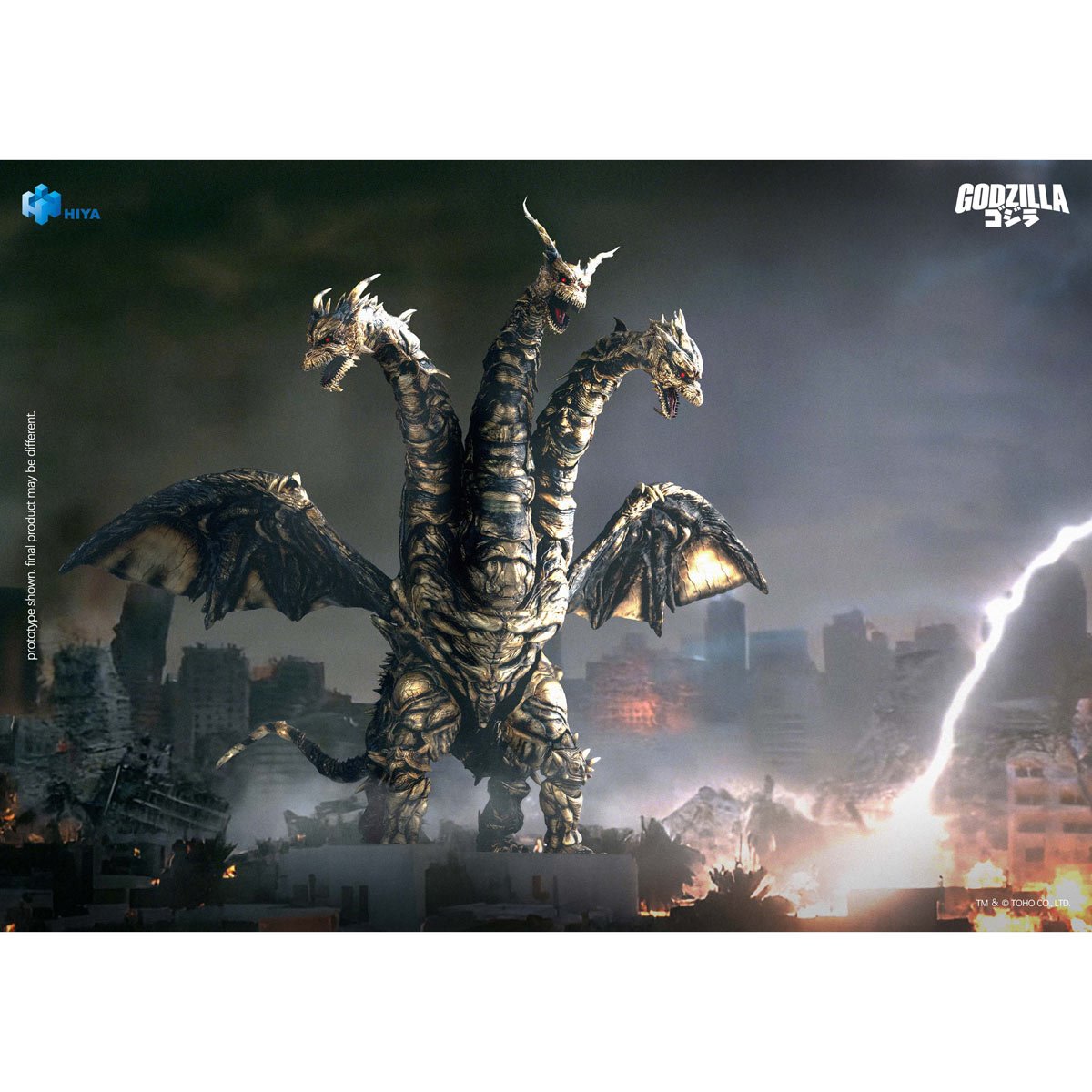 Godzilla: Final Wars 2004 Keizer Ghidorah Exquisite Basic Series None Scale 14-Inch Action Figure - Image 8