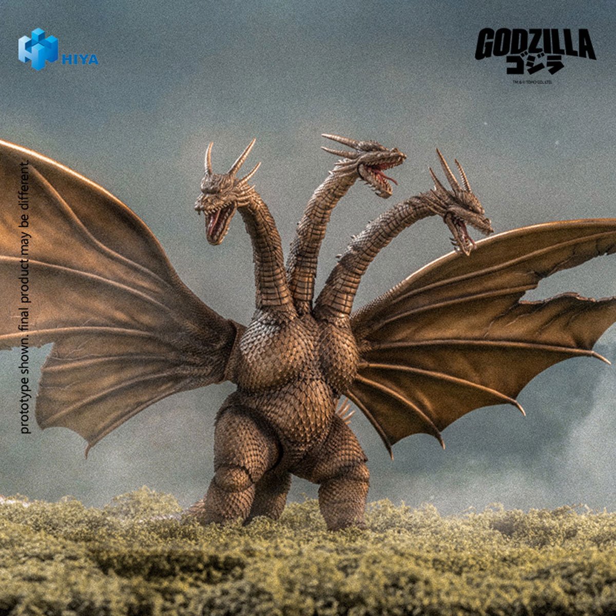 Godzilla vs. King Ghidorah 1991 King Ghidorah Battle Damaged Exquisite Basic Series Action Figure - Image 3