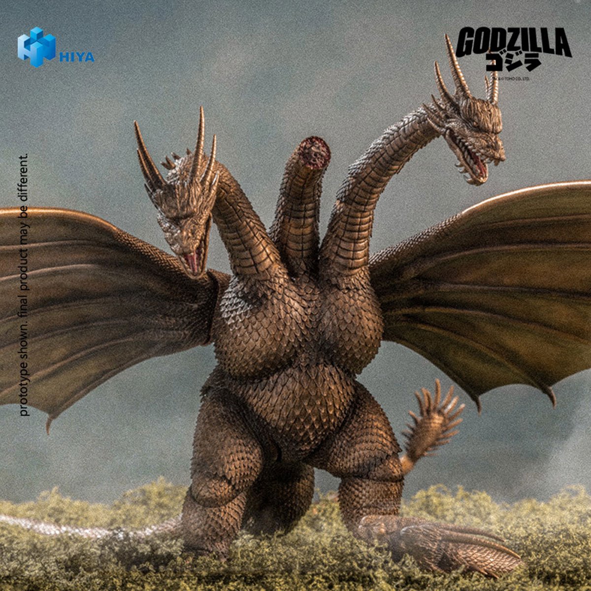 Godzilla vs. King Ghidorah 1991 King Ghidorah Battle Damaged Exquisite Basic Series Action Figure - Image 4