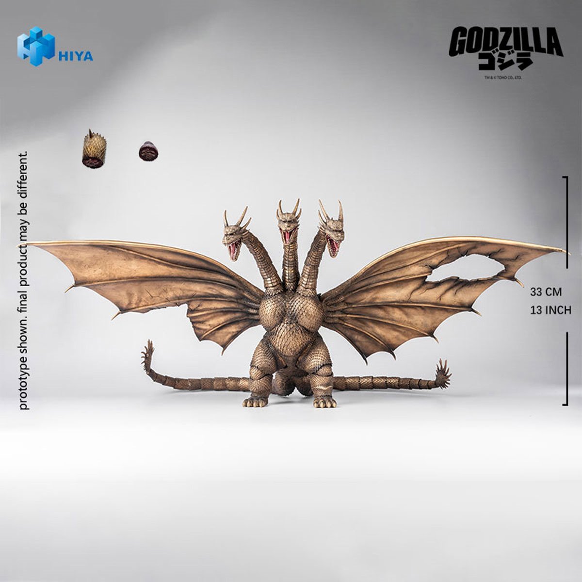 Godzilla vs. King Ghidorah 1991 King Ghidorah Battle Damaged Exquisite Basic Series Action Figure - Image 8