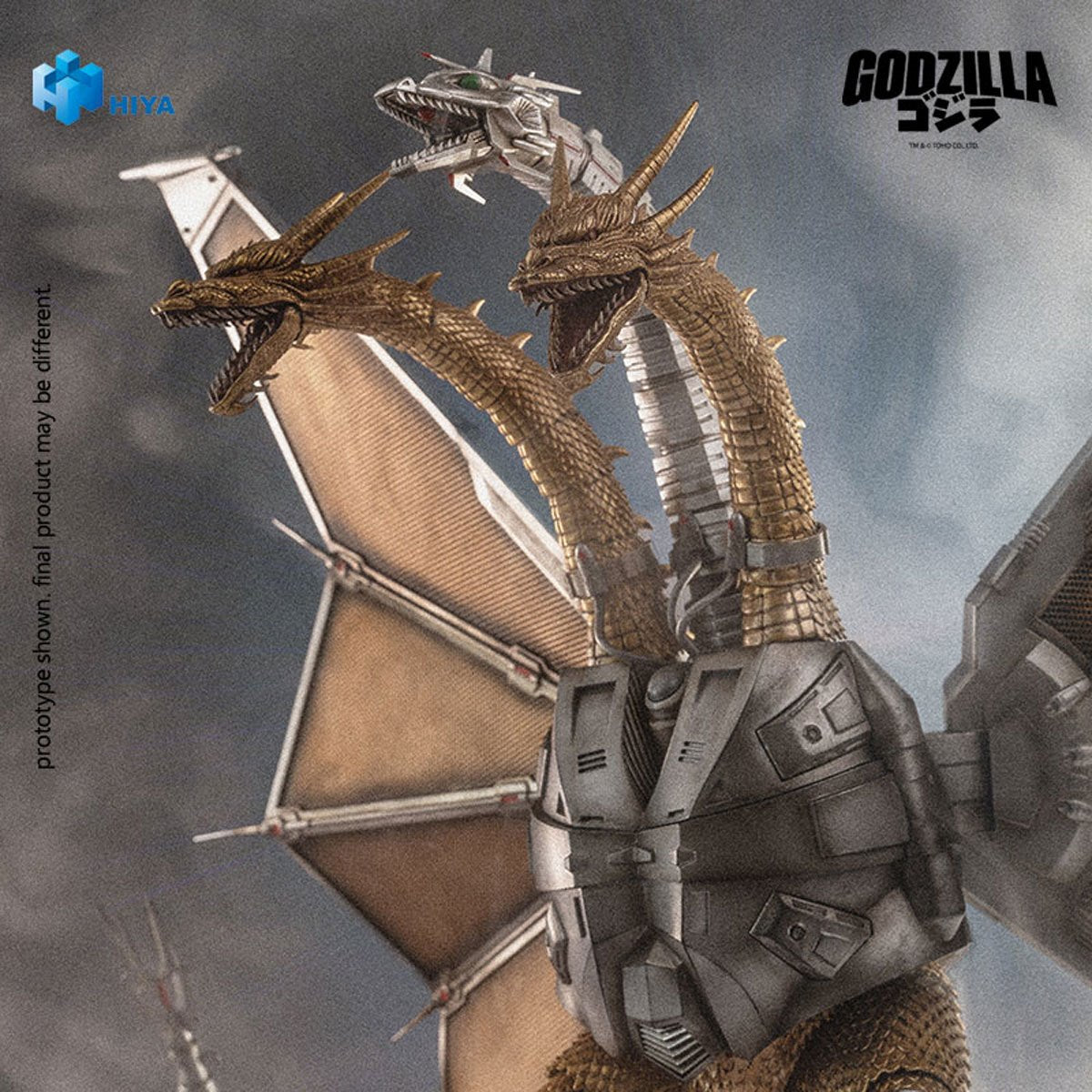 Godzilla vs. King Ghidorah 1991 Mecha King Ghidorah Exquisite Basic Series Action Figure - Image 4