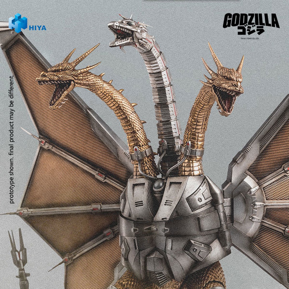 Godzilla vs. King Ghidorah 1991 Mecha King Ghidorah Exquisite Basic Series Action Figure - Image 5