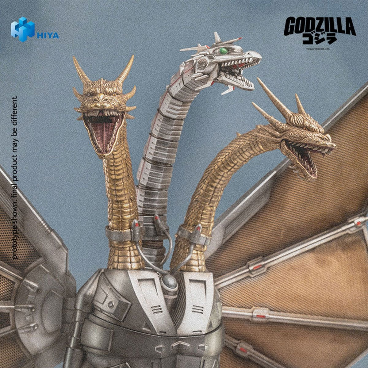 Godzilla vs. King Ghidorah 1991 Mecha King Ghidorah Exquisite Basic Series Action Figure - Image 6