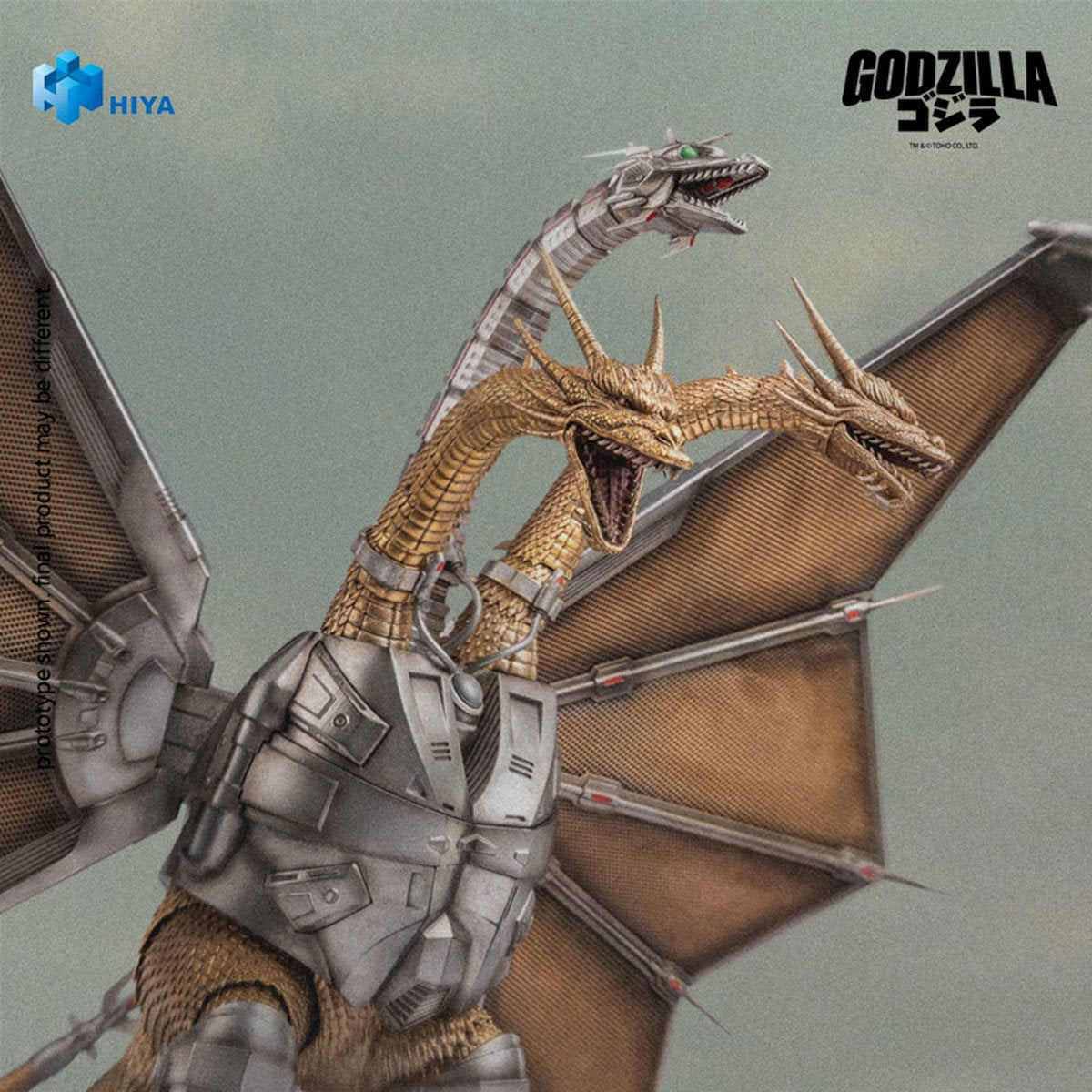 Godzilla vs. King Ghidorah 1991 Mecha King Ghidorah Exquisite Basic Series Action Figure - Image 7