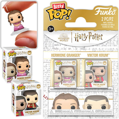 Harry Potter and the Goblet of Fire Hermione Granger and Viktor Krum Funko Bitty Pop! Mini-Figure 2-Pack
