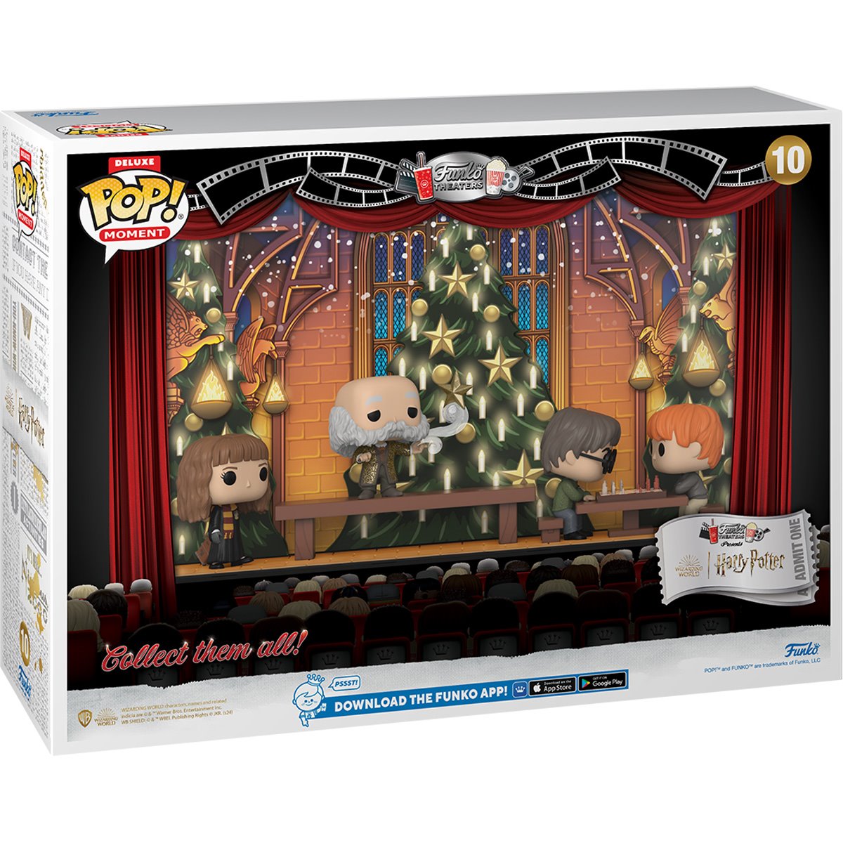 Harry Potter and the Sorceror's Stone Great Hall Holiday Deluxe Funko Pop! Moment #10 with Case - Image 3