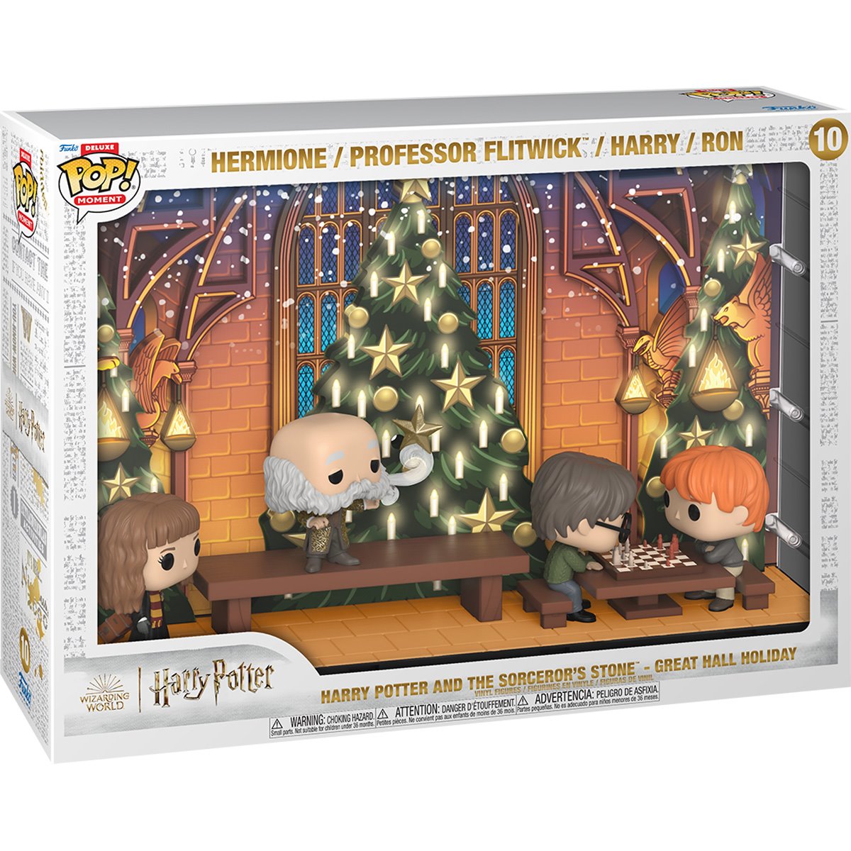 Harry Potter and the Sorceror's Stone Great Hall Holiday Deluxe Funko Pop! Moment #10 with Case