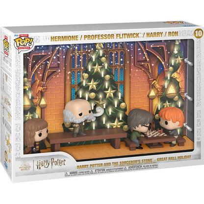 Harry Potter and the Sorceror's Stone Great Hall Holiday Deluxe Funko Pop! Moment #10 with Case