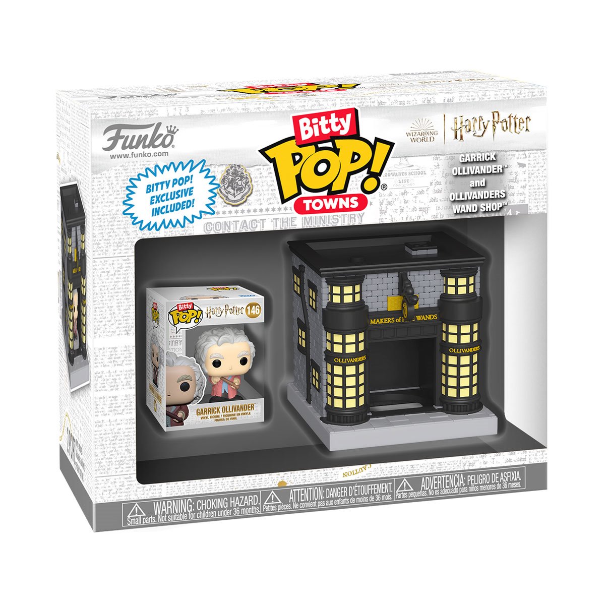 Harry Potter Garrick Ollivander and Ollivanders Wand Shop Funko Bitty Pop! Town - Image 3