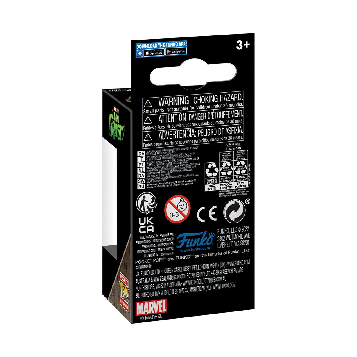 I Am Groot in Onesie Funko Pocket Pop! Key Chain - Image 3