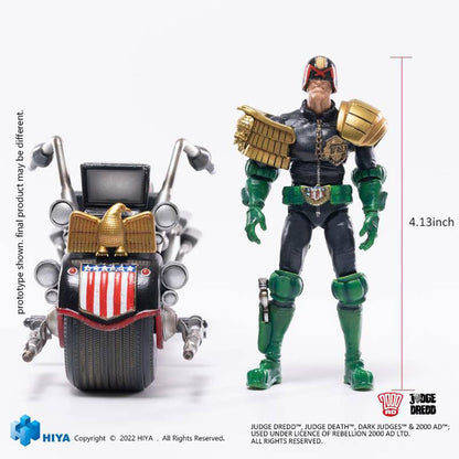 Judge Dredd and Lawmaster MK II Exquisite Mini Series 1:18 Scale Action Figure Set - Image 2